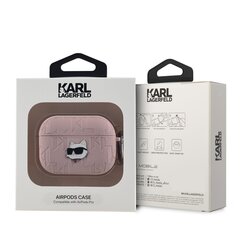 Karl Lagerfeld PU Embossed Choupette Head Case for AirPods Pro Pink цена и информация | Аксессуары для наушников | pigu.lt