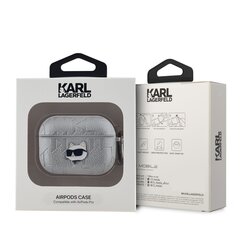 Karl Lagerfeld PU Embossed Choupette Head Case for AirPods Pro Silver цена и информация | Аксессуары для наушников | pigu.lt