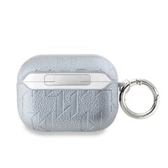 Karl Lagerfeld PU Embossed Karl Head Case for AirPods 3 Silver kaina ir informacija | Ausinių aksesuarai | pigu.lt