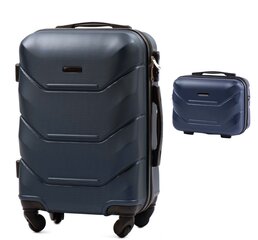 Didelis lagaminas Unlimited 4201, L, mėlynas plius kosmetinė kaina ir informacija | Lagaminai, kelioniniai krepšiai | pigu.lt