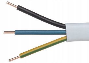 Elektros kabelis 3x1mm 5m OMYp 300V kaina ir informacija | Elementai | pigu.lt