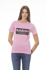 Baldinini Trend - TSD07_MANTOVA - Rožinis TSD07_MANTOVA_Rosa1-XL цена и информация | Футболка женская | pigu.lt