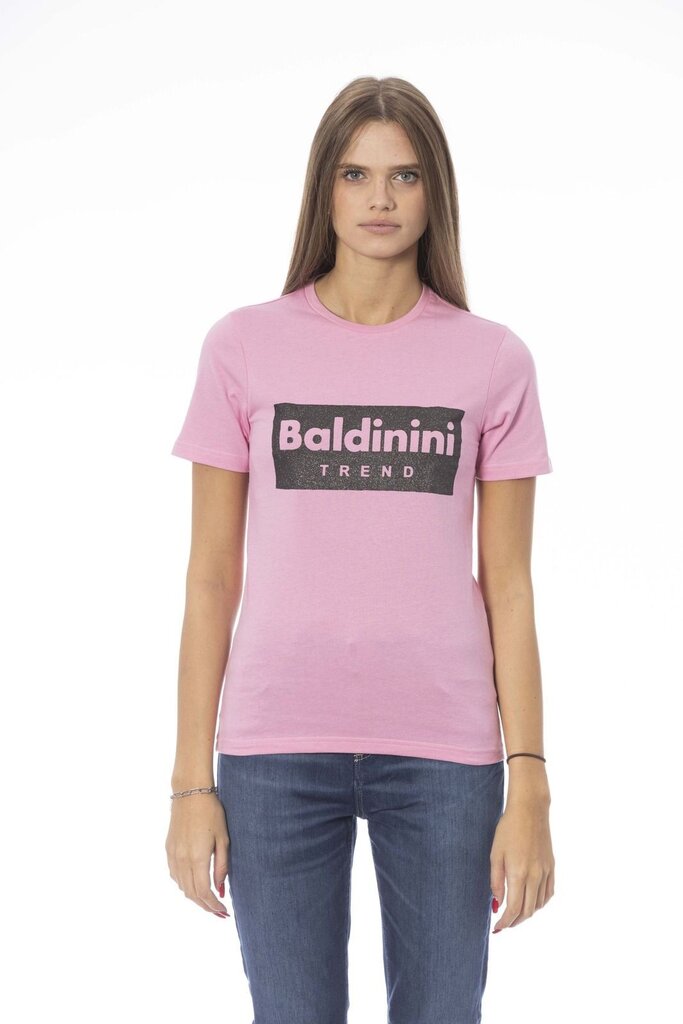 Baldinini Trend - TSD07_MANTOVA - Rožinis TSD07_MANTOVA_Rosa1-XL kaina ir informacija | Marškinėliai moterims | pigu.lt