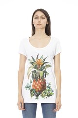 Just Cavalli Beachwear - L44 151 GRBC - Balta L44151GRBC_WHITEORANGE-S цена и информация | Женские футболки | pigu.lt