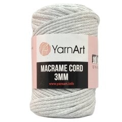 YarnArt Macrame Cord 3mm- 756- ash цена и информация | Принадлежности для вязания | pigu.lt