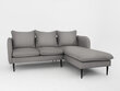 Kampinė sofa "Instit", 210x89/177x90 cm, tamsiai tamsiai pilka kaina ir informacija | Minkšti kampai | pigu.lt