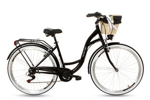 Товар с повреждением. Велосипед Goetze 28 6SP с плетеной корзиной и вставкой, черный цвет цена и информация | Товары с повреждениями | pigu.lt