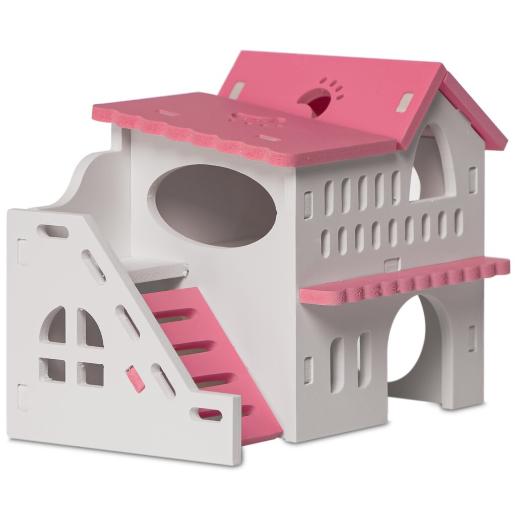 Namelis pelėms ir žiurkėnams, Furrever Friends Villa Mouse-House, slėptuvė narvui, 17x10x13cm цена и информация | Graužikų ir triušių narvai, jų priedai | pigu.lt