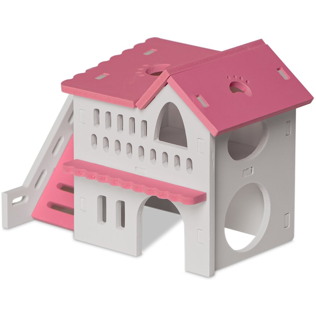 Namelis pelėms ir žiurkėnams, Furrever Friends Villa Mouse-House, slėptuvė narvui, 17x10x13cm цена и информация | Graužikų ir triušių narvai, jų priedai | pigu.lt