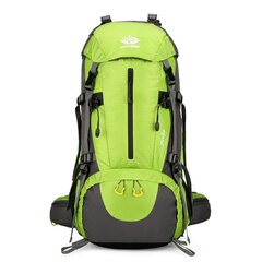 Большой дорожный рюкзак с чехлом от дождя, 45л, зеленый цена и информация | Туристические, походные рюкзаки | pigu.lt