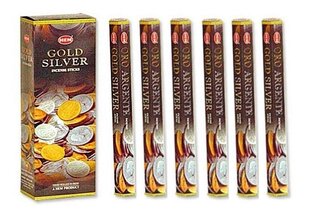 Aromatiniai smilkalai Hem Gold Silver, 8 vnt. kaina ir informacija | Namų kvapai | pigu.lt