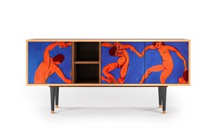TV spintelė su 3 durimis L 150 cm, The Dance By Henri Matisse Walnut kaina ir informacija | Komodos | pigu.lt