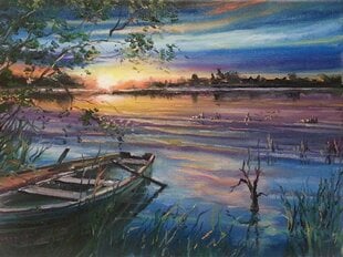 Tapyba pagal numerius "Boat on the river" 40x50 kaina ir informacija | Tapyba pagal skaičius | pigu.lt