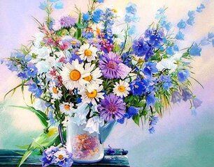 Tapyba pagal numerius "Summer bouquet" 30x40 kaina ir informacija | Tapyba pagal skaičius | pigu.lt