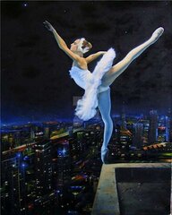 Tapyba pagal numerius "Ballerina on the roof" 30x40 kaina ir informacija | Tapyba pagal skaičius | pigu.lt