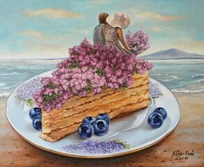 Tapyba pagal numerius "Blueberry cake" 30x40 kaina ir informacija | Tapyba pagal skaičius | pigu.lt