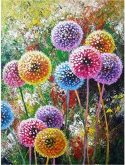 Deimantinė mozaika "Colourful dandelions" 30x40cm kaina ir informacija | Deimantinės mozaikos | pigu.lt