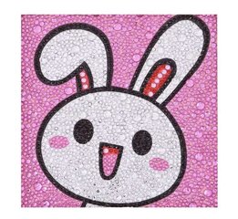 Deimantinė mozaika "Bunny" 15x15cm kaina ir informacija | Deimantinės mozaikos | pigu.lt