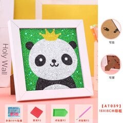 Deimantinė mozaika "A panda with a crown" 15x15cm kaina ir informacija | Deimantinės mozaikos | pigu.lt