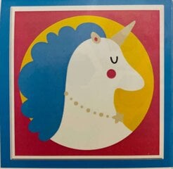 Алмазная мозаика "A unicorn with necklaces" 15х15см цена и информация | Алмазная мозаика | pigu.lt