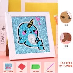 Deimantinė mozaika "Narwhal" 15x15cm kaina ir informacija | Deimantinės mozaikos | pigu.lt