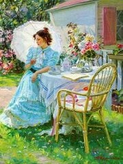 Deimantinė mozaika "Tea in the garden" 30x40cm kaina ir informacija | Deimantinės mozaikos | pigu.lt