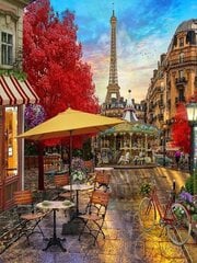 Deimantinė mozaika "A street café in Paris" 30x40cm kaina ir informacija | Deimantinės mozaikos | pigu.lt