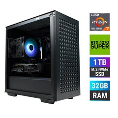 Kompiuteris MonsterX Ryzen 7 7700 32GB 1TB NVME RTX4070S kaina ir informacija | Stacionarūs kompiuteriai | pigu.lt