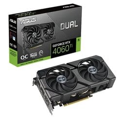 Asus Dual GeForce RTX 4060 Ti Evo OC Edition (DUAL-RTX4060TI-O16G-EVO) kaina ir informacija | Vaizdo plokštės (GPU) | pigu.lt