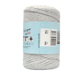 YarnArt Macrame Cotton- 756- Ash цена и информация | Принадлежности для вязания | pigu.lt