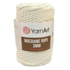 YarnArt Macrame Rope 3mm- 752- ecru цена и информация | Принадлежности для вязания | pigu.lt