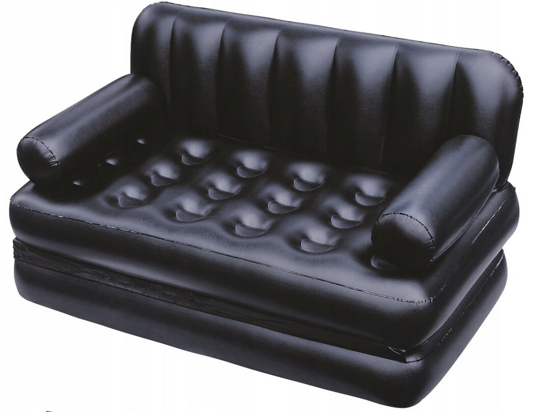 Pripučiama sofa Bestway, 152 x 188 x 64, juoda kaina ir informacija | Pripučiami čiužiniai ir baldai | pigu.lt