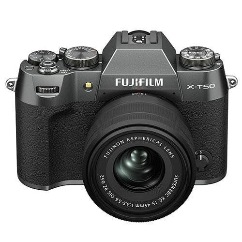 Fujifilm X-T50 + XC 15-45mm F3.5-5.6 OIS PZ (charcoal silver) kaina ir informacija | Skaitmeniniai fotoaparatai | pigu.lt