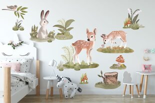 Lipdukai vaikams sienoms Miško gyvūnai Glade stirna 60x120 kaina ir informacija | Interjero lipdukai | pigu.lt
