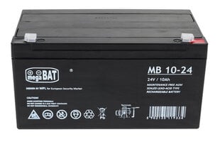 Gelinis akumuliatorius MegaBat MB10-24, 10Ah, 24V kaina ir informacija | Akumuliatoriai | pigu.lt