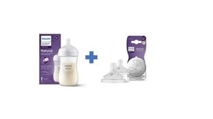 Бутылочка Philips Avent SCY903/01 с сосками SCY964/02, 260 мл цена и информация | Бутылочки и аксессуары | pigu.lt