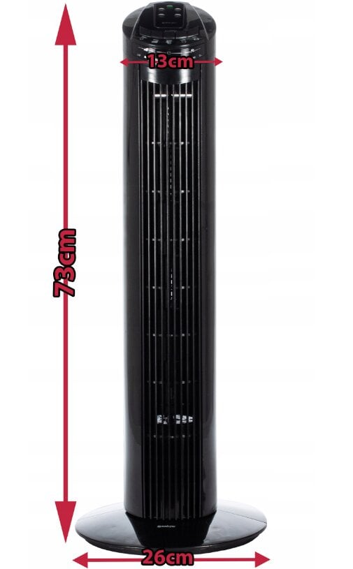 "MalTec WK180WT" bokštinis ventiliatorius, juodas + nuotolinio valdymo pultelis цена и информация | Ventiliatoriai | pigu.lt