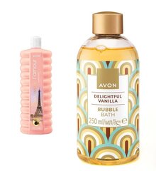 Avon vonios putų rinkinys Romantic l`amour ir Delightful Vanilla kaina ir informacija | Dušo želė, aliejai | pigu.lt