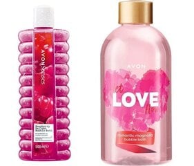 Набор пены для ванн Avon Raspberry Delight и Let Love Flow цена и информация | Масла, гели для душа | pigu.lt