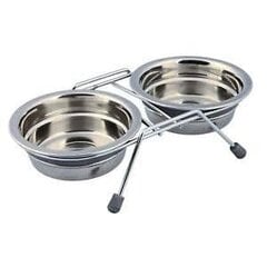 Поднос с мисками : Trixie Eat on Feet Bowl Set, 2*0,25l|11cm цена и информация | Миски, ящики для корма | pigu.lt