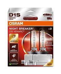 OSRAM D1S XENARC NIGHT BREAKER 220 - 3 metų garantija цена и информация | Автомобильные лампочки | pigu.lt