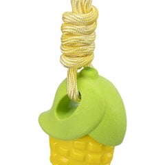 Žaislas šunims : Trixie kukurūzų burbuolė ant virvutės, TPR, 13 cm|34 cm kaina ir informacija | Žaislai šunims | pigu.lt