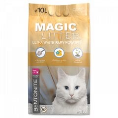 Песок для кошачьего туалета : MAGIC LITTER Бентонитовый ультра белый детский порошок, 10 л. цена и информация | Туалеты для кошек | pigu.lt