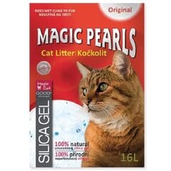 Silikoninis smėlis kačių tualetui : MAGIC PEARLS Original 16 L kaina ir informacija | Kačių tualetai | pigu.lt