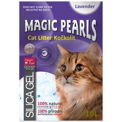 Silikoninis smėlis kačių tualetui : MAGIC PEARLS Lavender 16 L kaina ir informacija | Kačių tualetai | pigu.lt