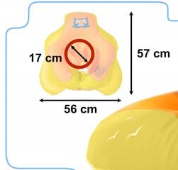 Plaukimo ratas kūdikiams, 57x56 cm, geltonas/oranžinis kaina ir informacija | Pripučiamos ir paplūdimio prekės | pigu.lt