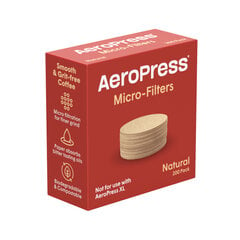 "AeroPress" - Natūralūs popieriniai filtrai, 200 vnt. kaina ir informacija | Priedai kavos aparatams | pigu.lt