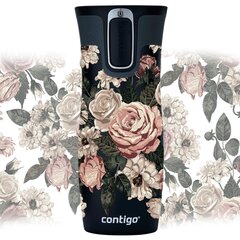 "Contigo West Loop 2.0" 470 ml termo puodelis - Glamour Flowers - juodas цена и информация | Термосы, термокружки | pigu.lt