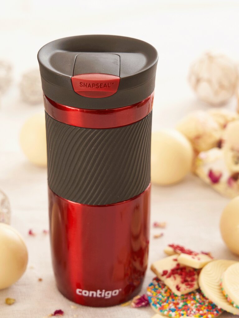 "Contigo Byron" 470 ml talpos termo puodelių rinkinys - raudona + matinė juoda kaina ir informacija | Termosai, termopuodeliai | pigu.lt