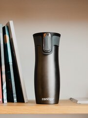 "Contigo West Loop 2.0" 470 ml termo puodelių rinkinys - tamsiai mėlynas matinis + grafitinis matinis kaina ir informacija | Termosai, termopuodeliai | pigu.lt